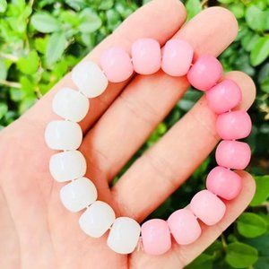 Pink & White Jade Versatile Bracelet
